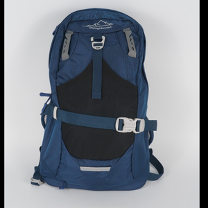 Blue large-capacity cycling backpack with waterproof feature and adjustable waist support