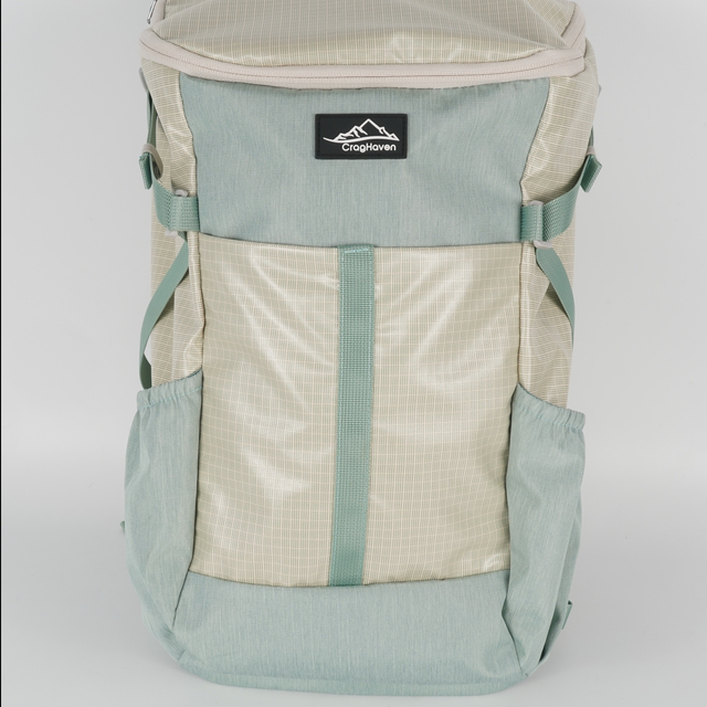 Light-colored waterproof outdoor hiking backpack