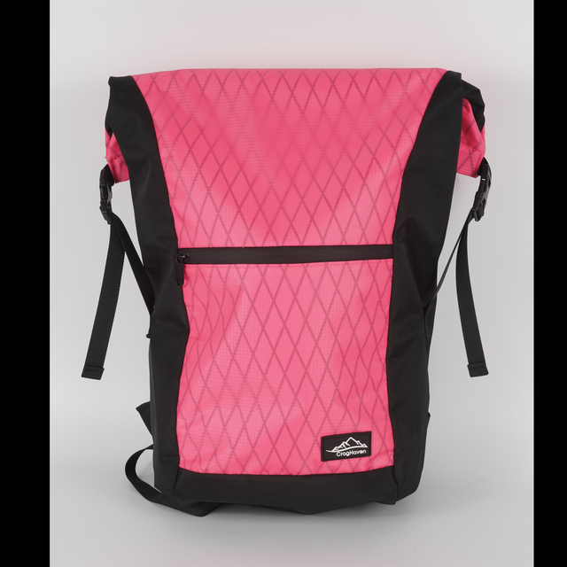 Pink outdoor waterproof hiking backpack made of TPU material