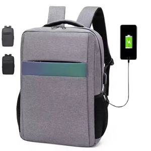 Man Office Business Laptop Backpack Large Capacity Boys Student Bag Simple Adult Backpack with USB Charge